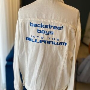 White Denim Jacket Backstreet Boys 2025 Las Vegas Sphere.